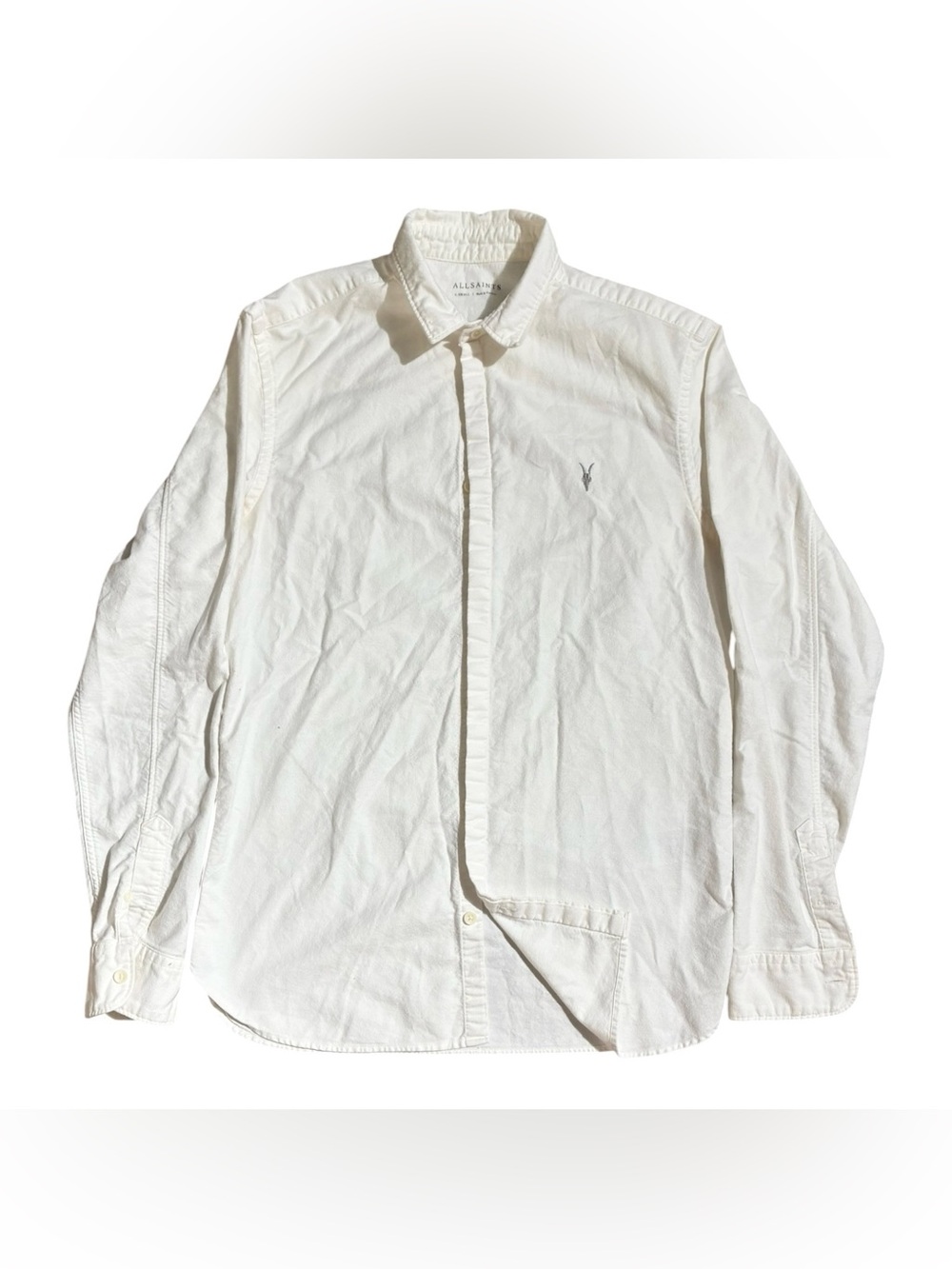 Allsaints Augusta Long Sleeve Button Down Shirt White